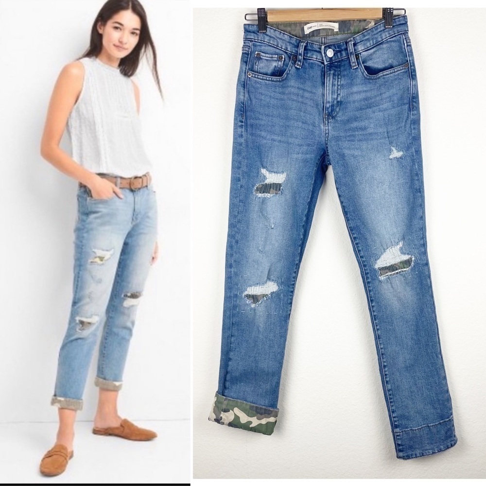 GAP‎ | best girlfriend camo jeans Sz 2​​​​​​